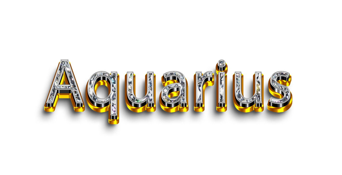 Aquarius png, word Aquarius png, Aquarius word png, Aquarius text png, Aquarius letters png, Aquarius word diamond gold text typography PNG images transparent background